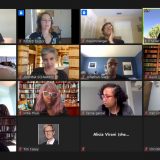 Criminal justice roundtable participants in a Zoom conference