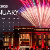 January 2025 Chapman Desktop Calendar